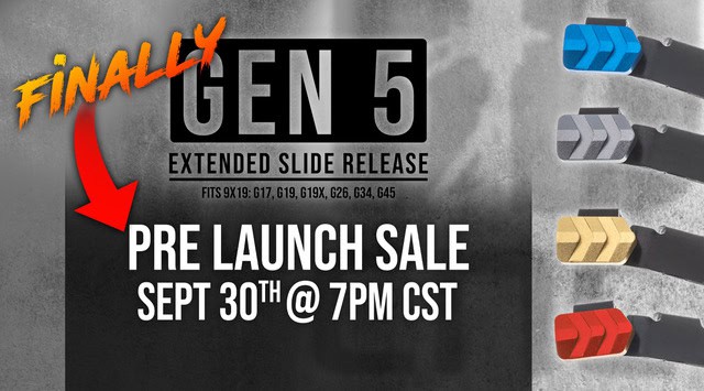 Tyrant Designs Glock Gen 5 Extended Slide Release Pre-Sale