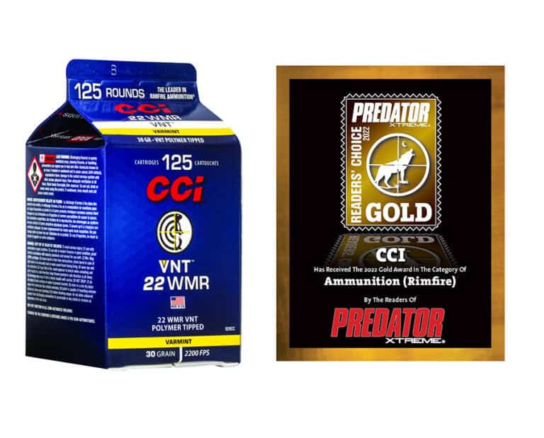 CCI Rimfire Ammunition Wins Predator Xtreme 2022 Readers’ Choice Gold Award for the 6th Consecutive Year